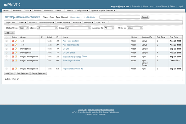 qdPM Software qdPM